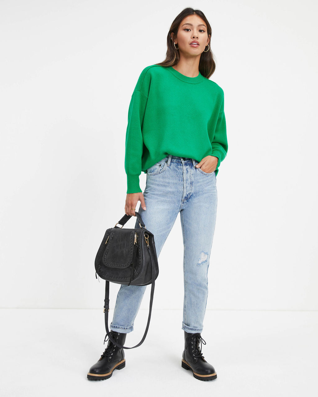 Sarna Dolman Knit Sweater - Green