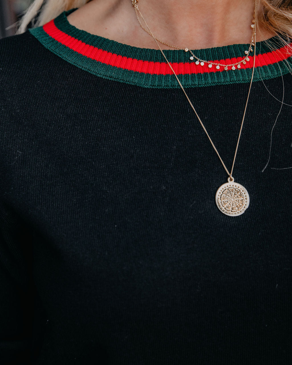 Brighton Cotton Blend Contrast Sweater