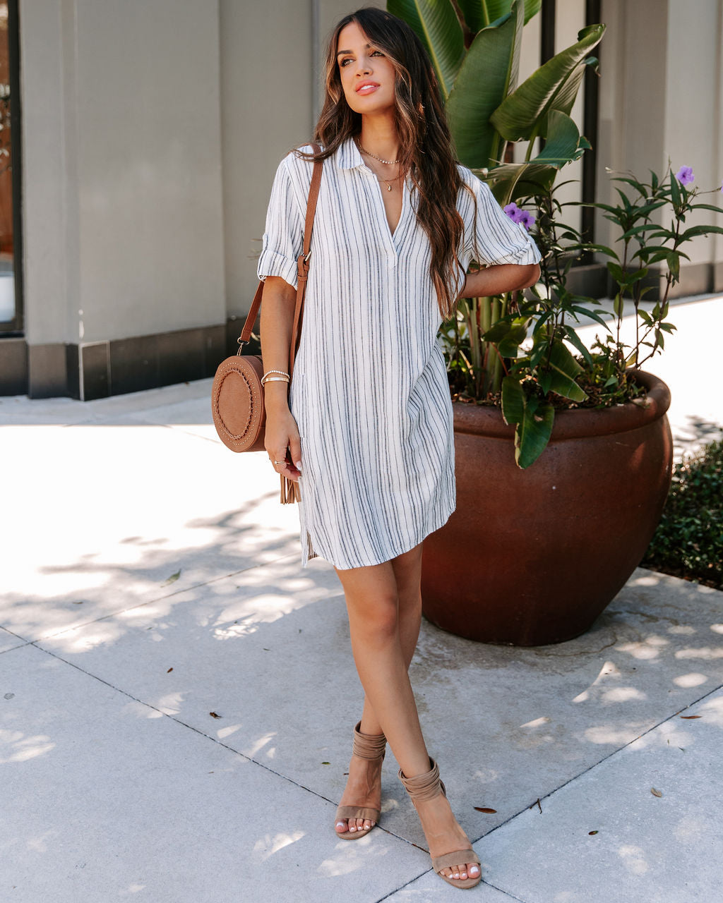 Baja Sur Pocketed Shirt Dress - FINAL SALE