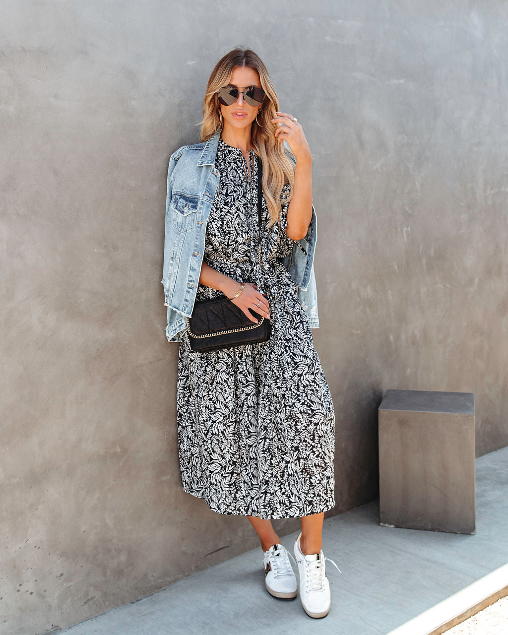 Untamed Beauty Printed Pocketed Midi Dress - FINAL SALE