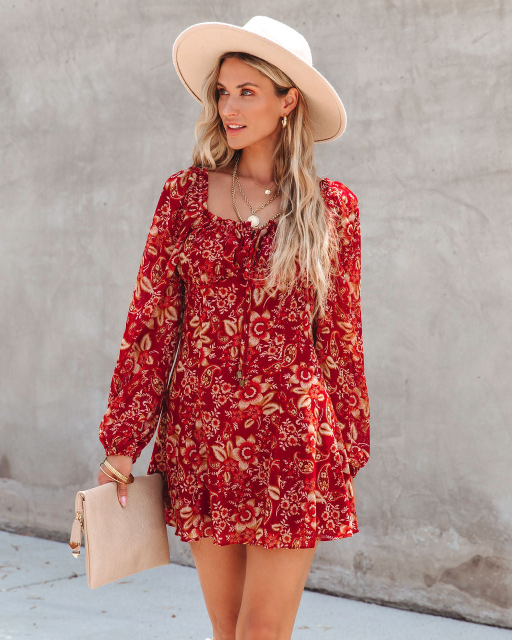 Falling For You Floral Chiffon Mini Dress - FINAL SALE