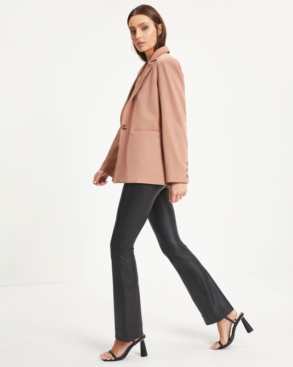 Aubrielle Pocketed Blazer - Camel