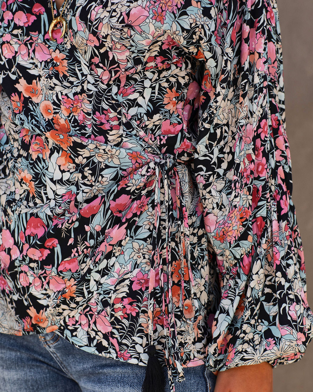 Blossom Babe Floral Wrap Top - FINAL SALE