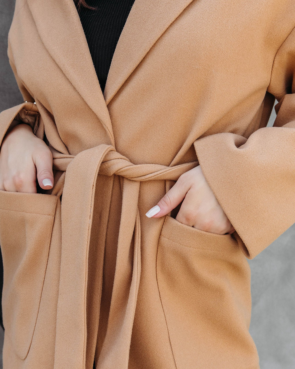 Great Expectations Pocketed Coat - Camel