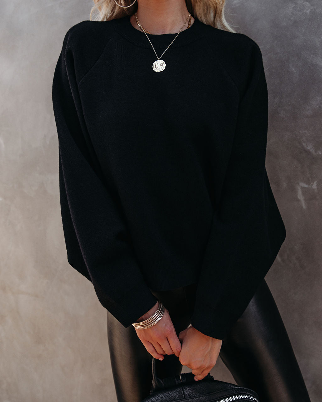 Campfire Knit Sweater - Black