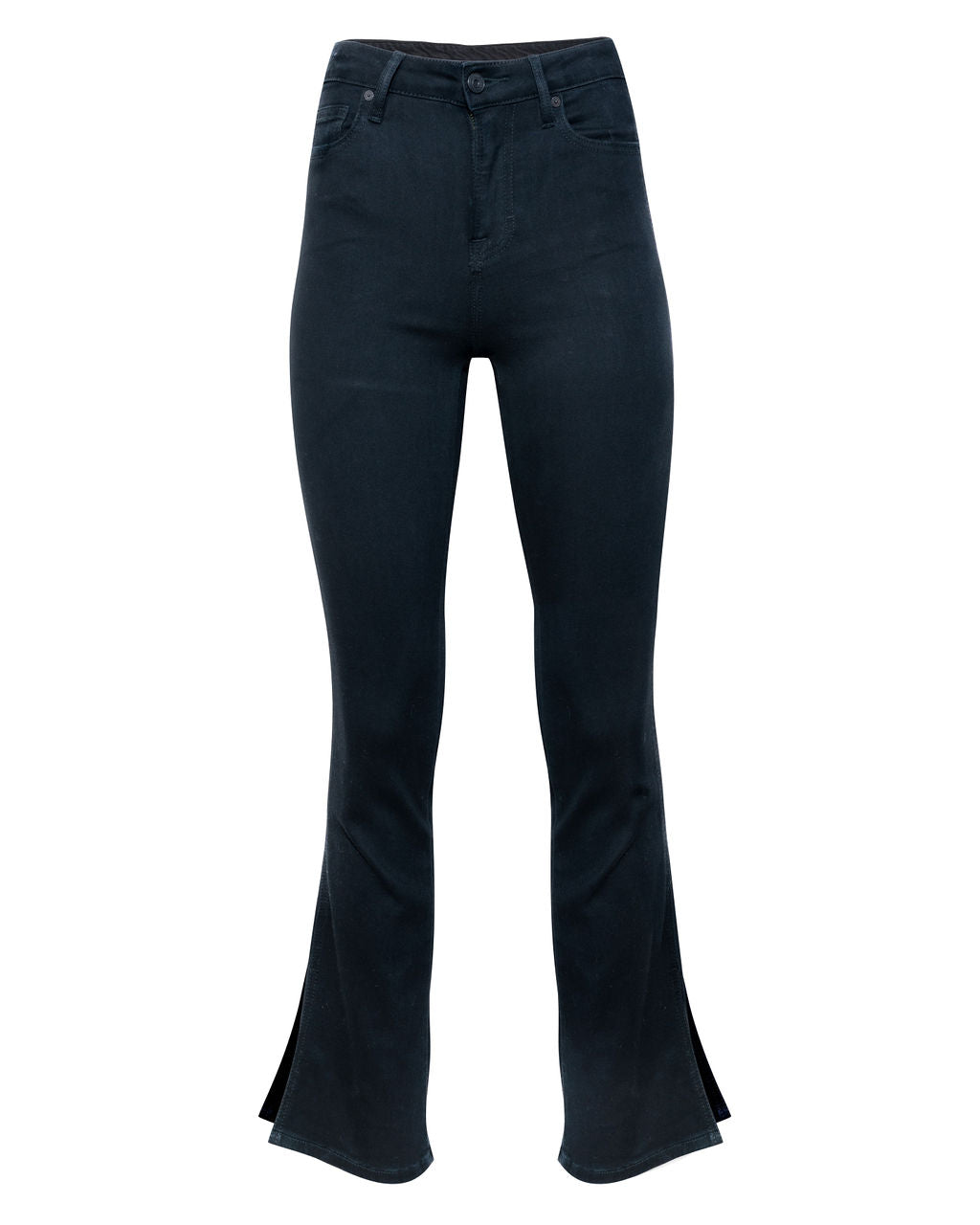 Eliza High Rise Stretch Bootcut Split Hem Jeans - Black