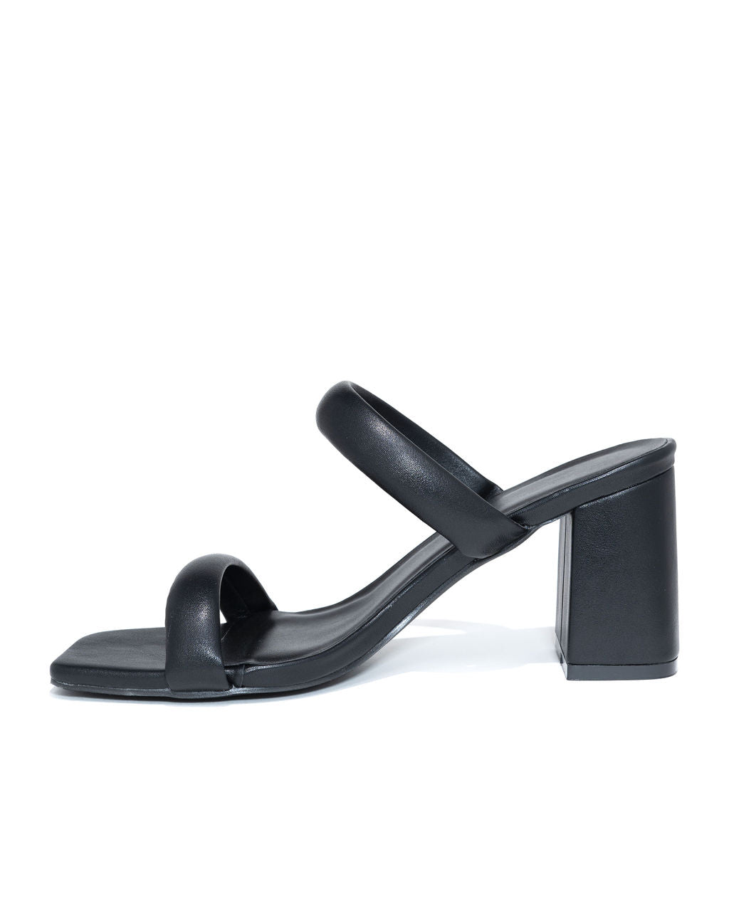 Schena Square Toe Heeled Sandal - Black - FINAL SALE