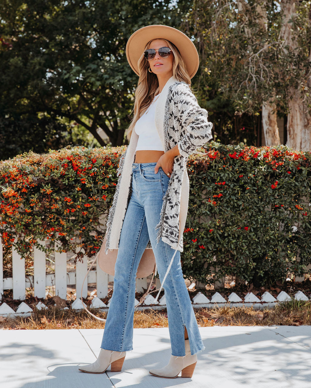 Oklahoma Printed Fringe Cardigan