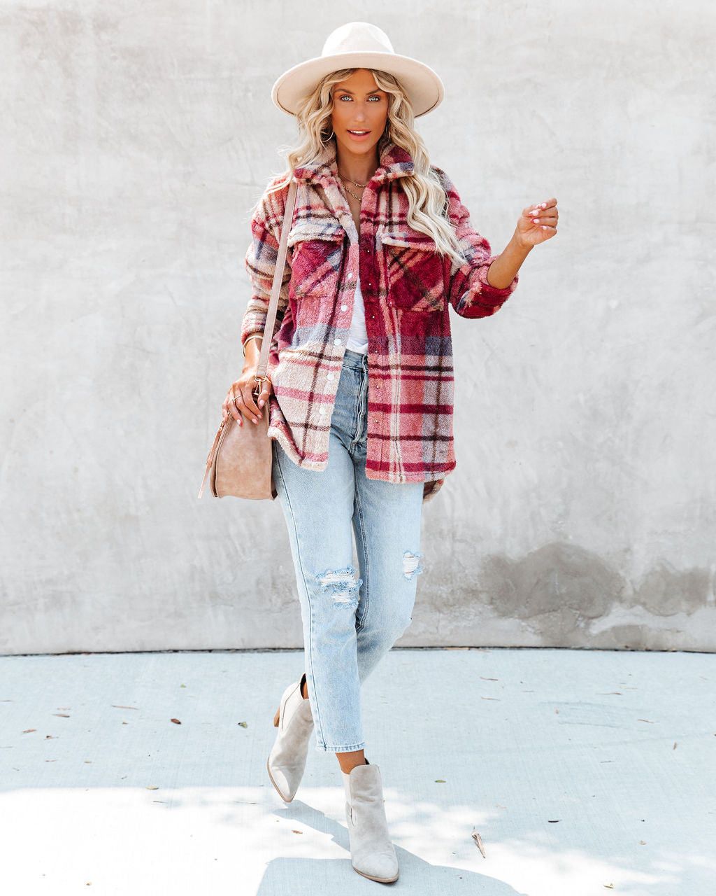 Mendocino Plaid Soft Knit Jacket - SALE