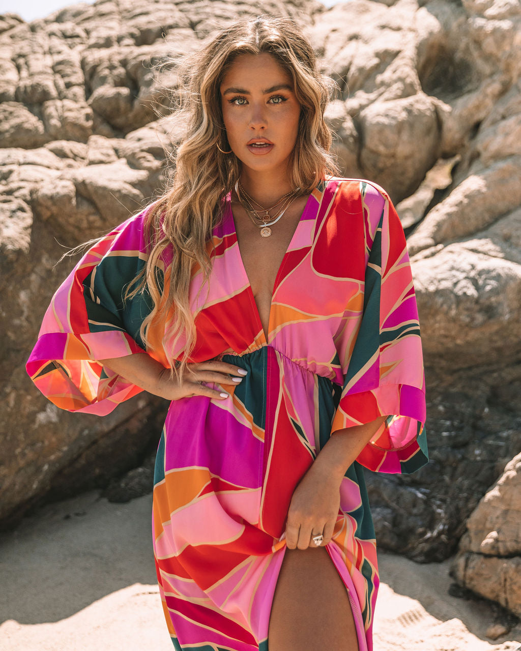 Tropical Mindset Kimono Maxi Dress - SALE