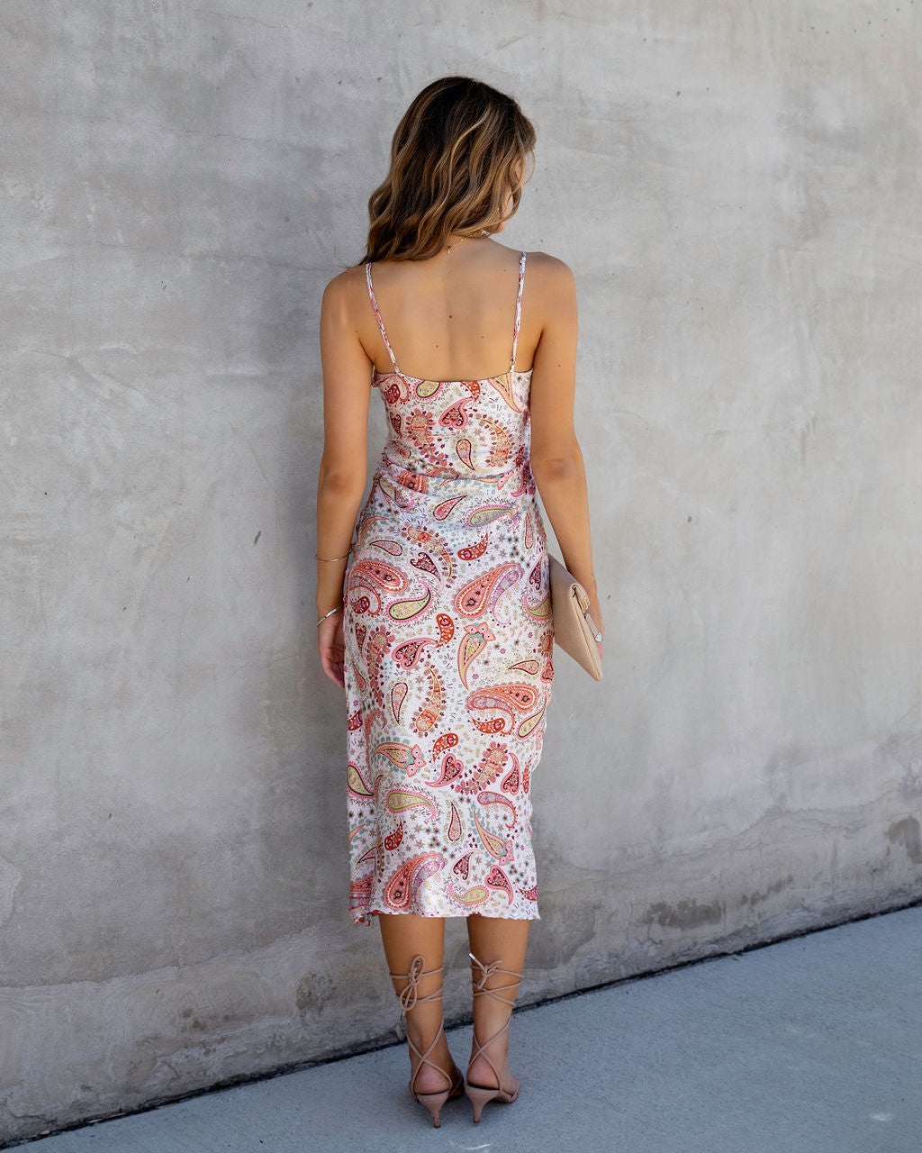 Cote Sur Paisley Ruched Midi Dress - FINAL SALE