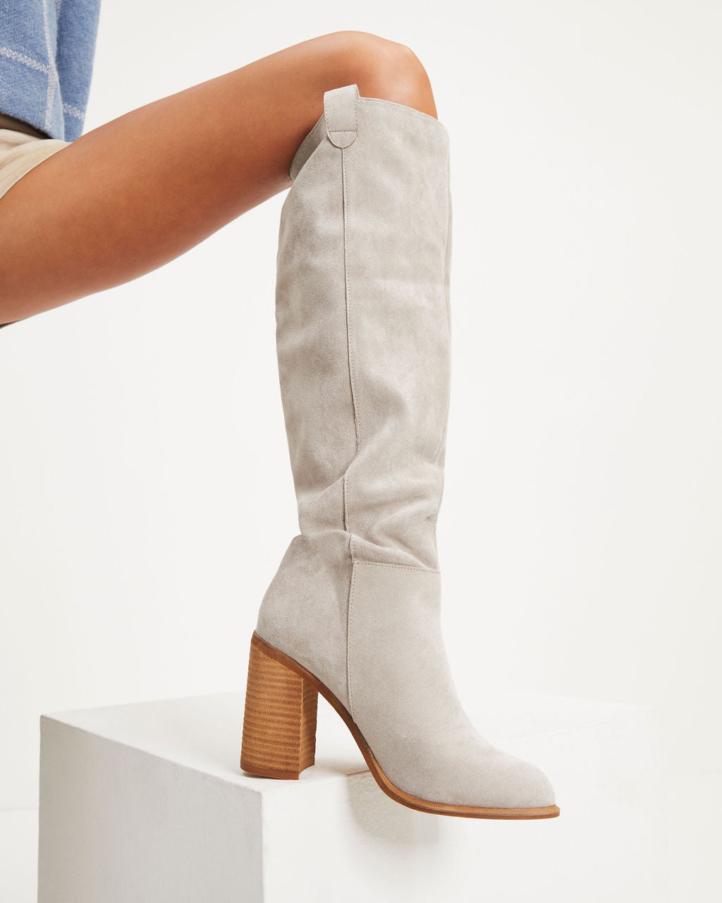 Saint Slouch Boot - Light Grey