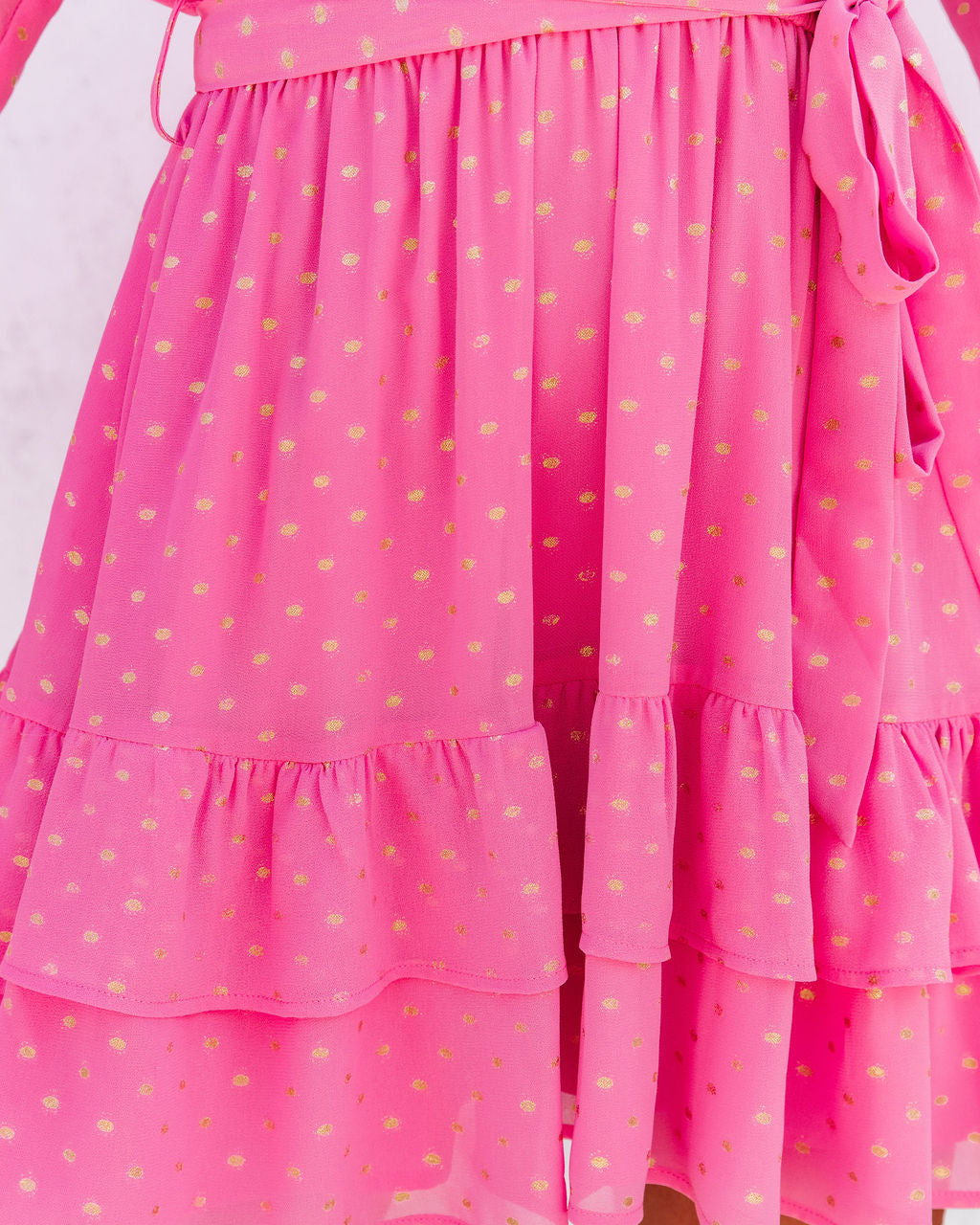 Santa Clarita Ruffle Mini Dress - Hot Pink - FINAL SALE