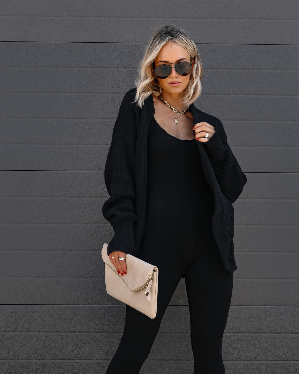 Sinclaire Cotton Pocketed Cardigan - Black