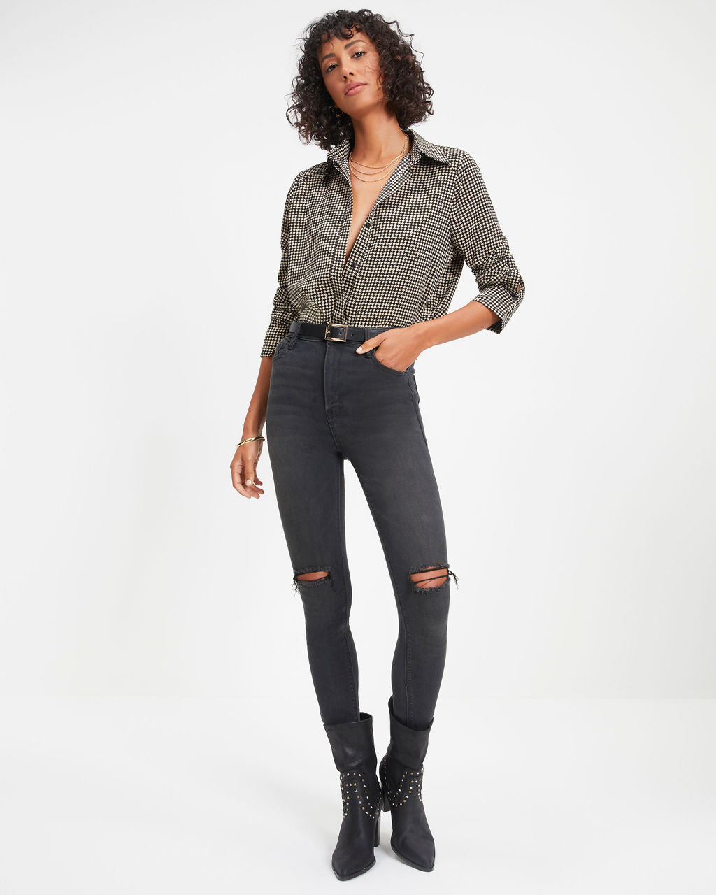 Beyond Your Imagination Printed Button Down Top