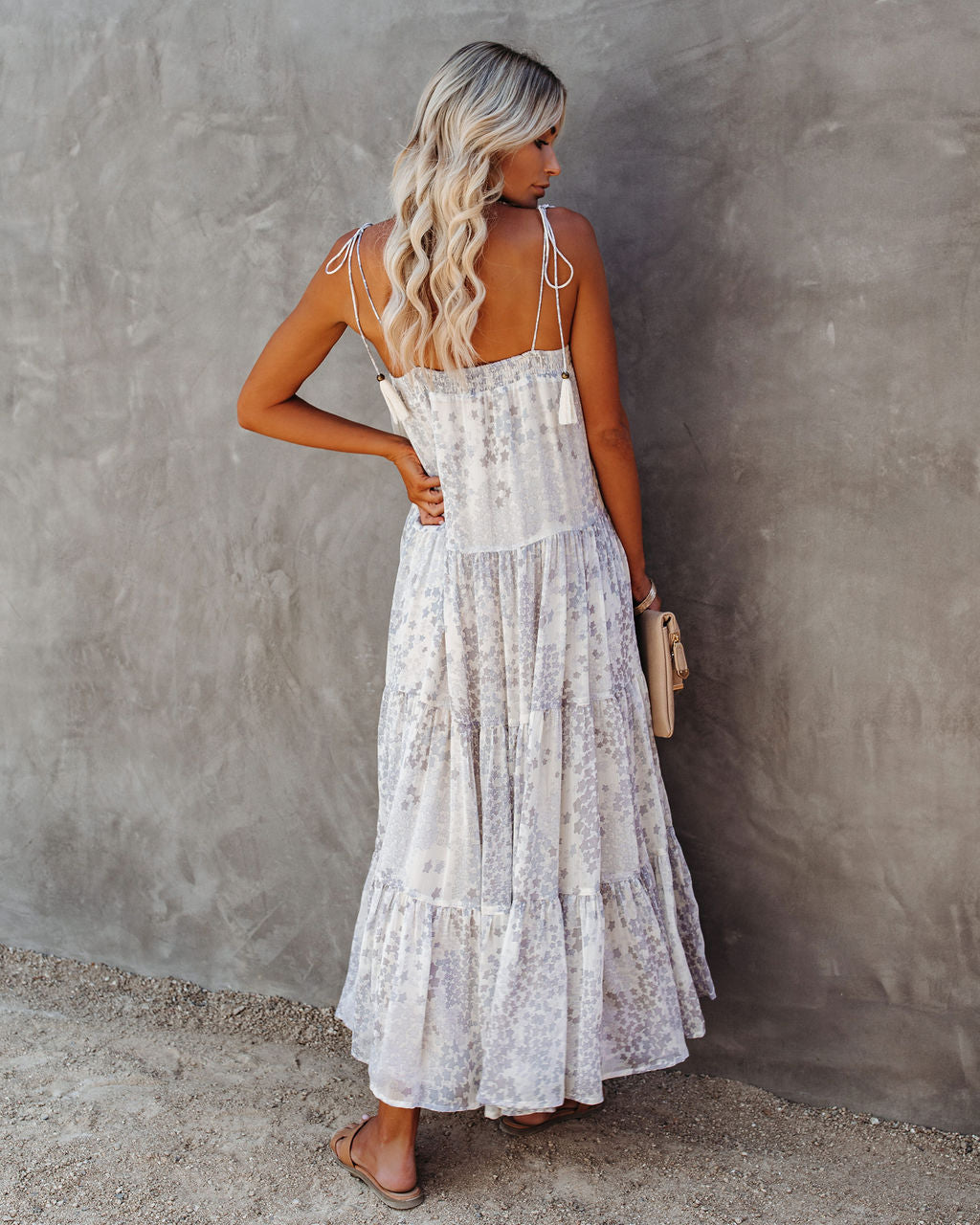 Lights Down Low Tiered Tassel Midi Dress - FINAL SALE