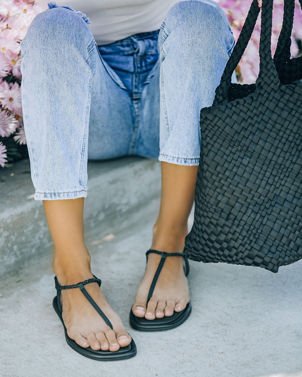 Lively Braided Sandal - Black - FINAL SALE