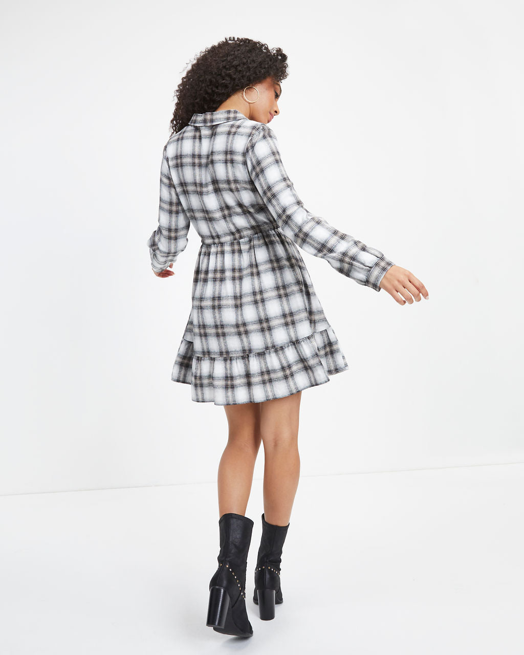 London Town Plaid Mini Dress