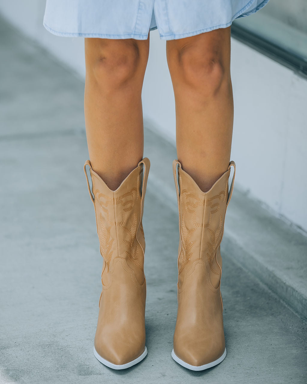 Sephira Heeled Western Boot - Tan
