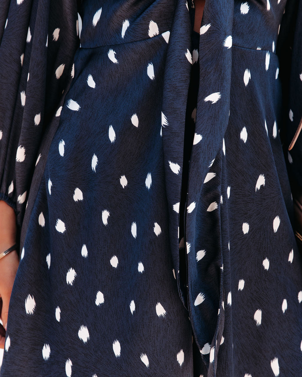 Later Babe Printed Satin Tie Front Dress - FINAL SALE