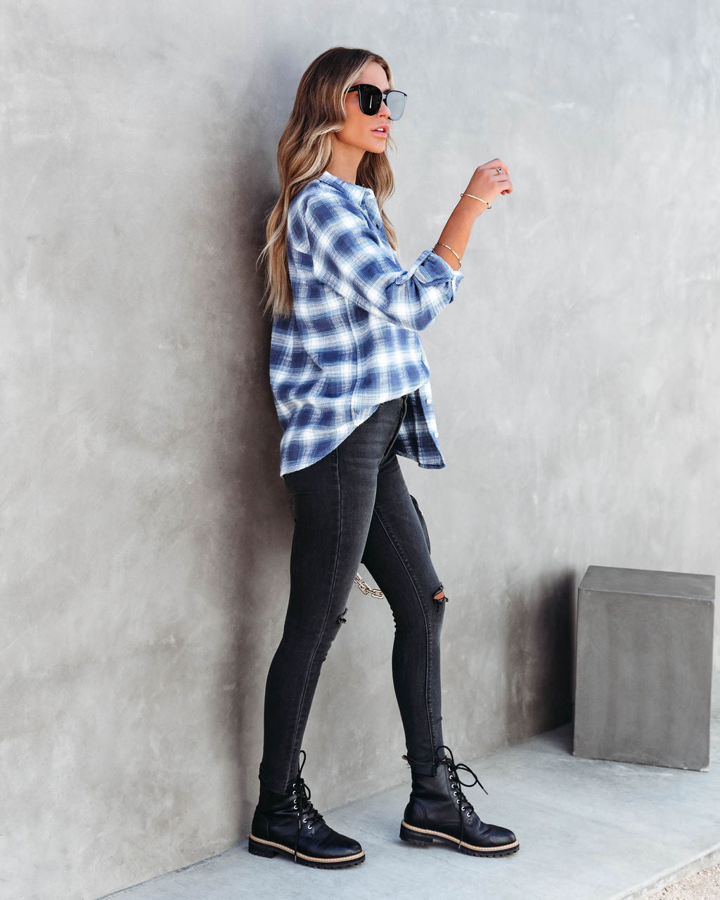 Talk Plaid To Me Button Down Top