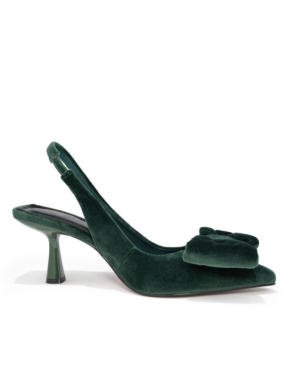 Shannon Velvet Slingback Heel - Pine