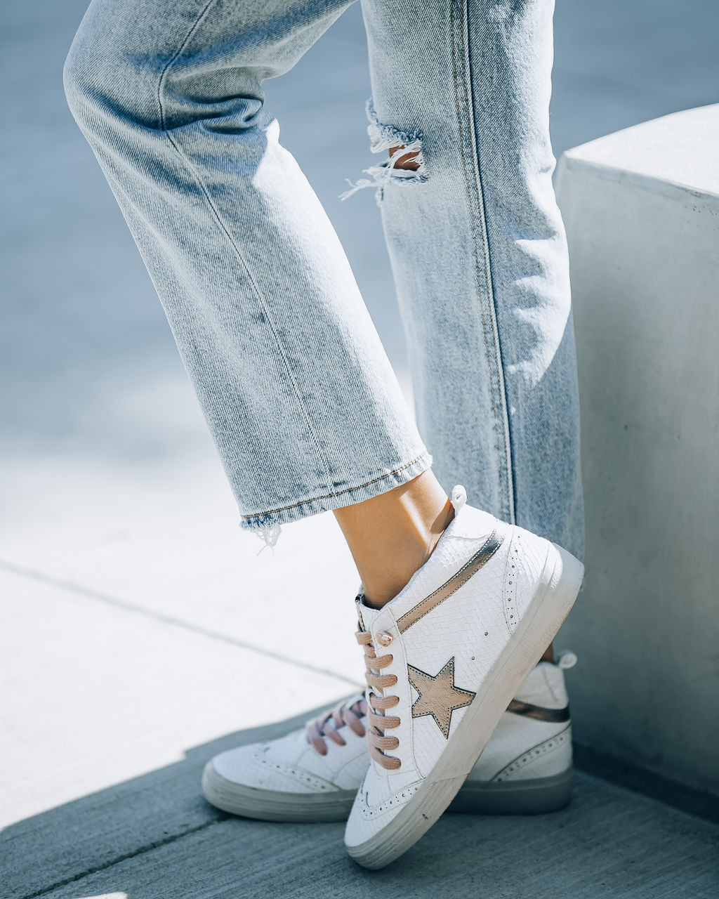 Paulina Snake High-Top Sneakers