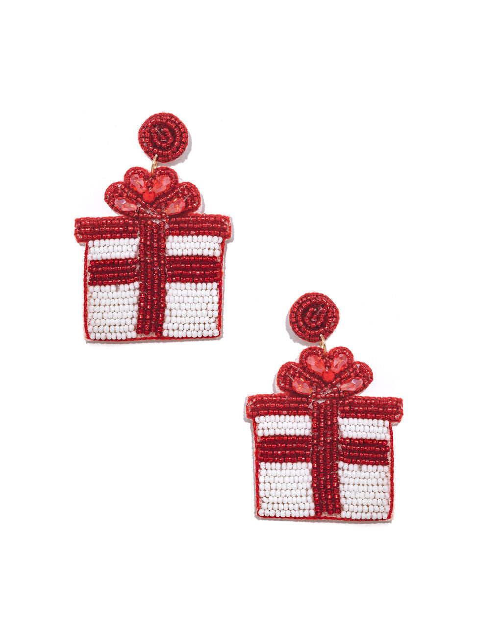 Gift Of Love Beaded Drop Earrings - White