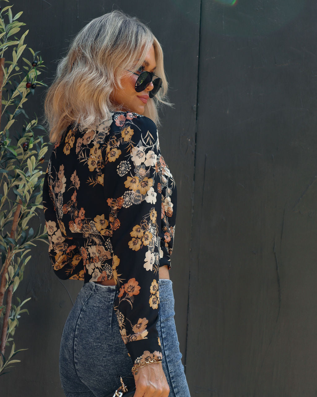 Sweet Tea Floral Drape Top