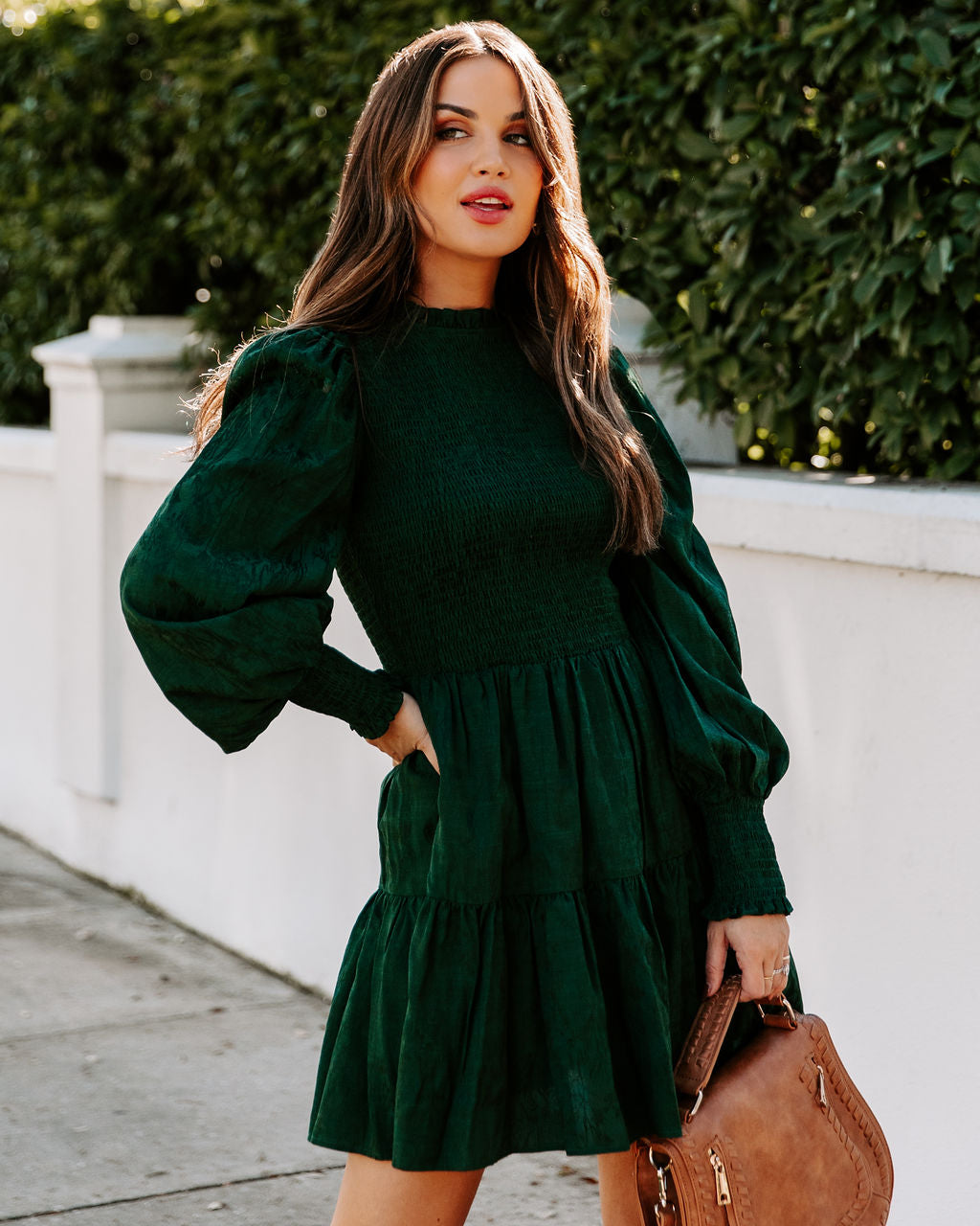 Now Look At You Smocked Dress - Emerald
