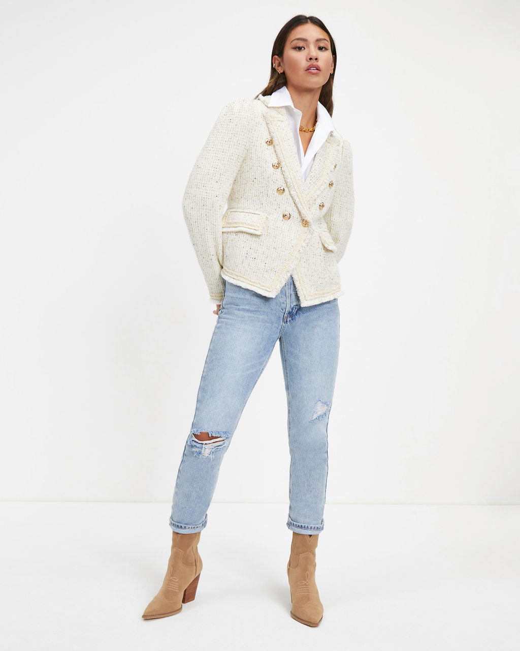 Understood The Assignment Pocketed Blazer - Ivory
