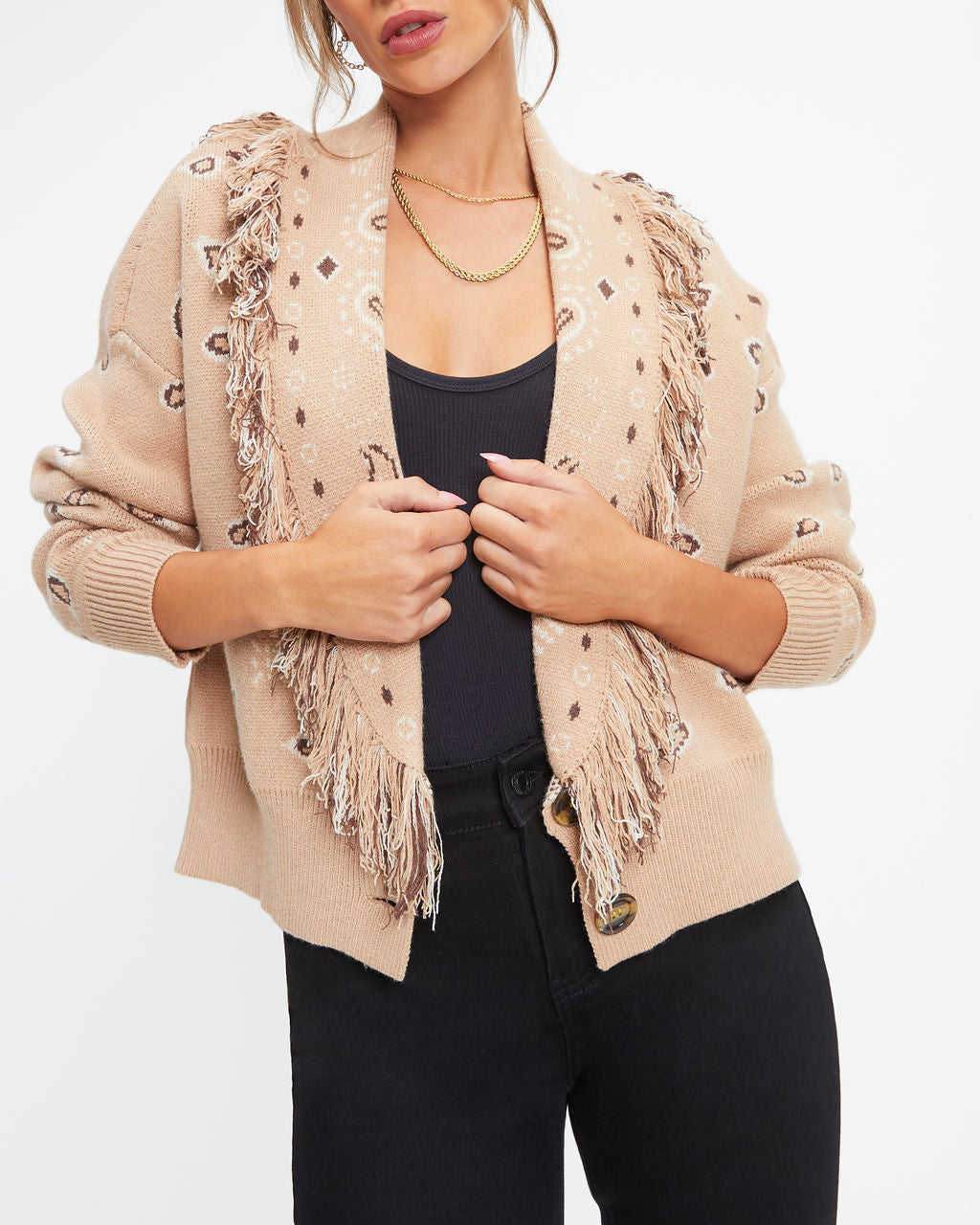 Wild Out Bandana Fringe Cardigan