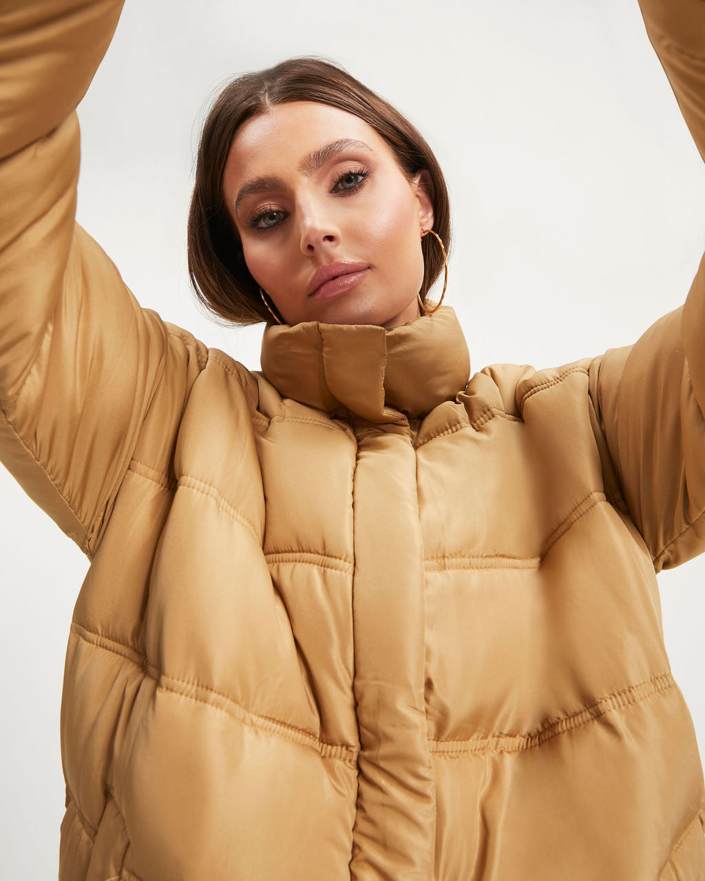 Jacksonia Pocketed Puff Coat - Camel