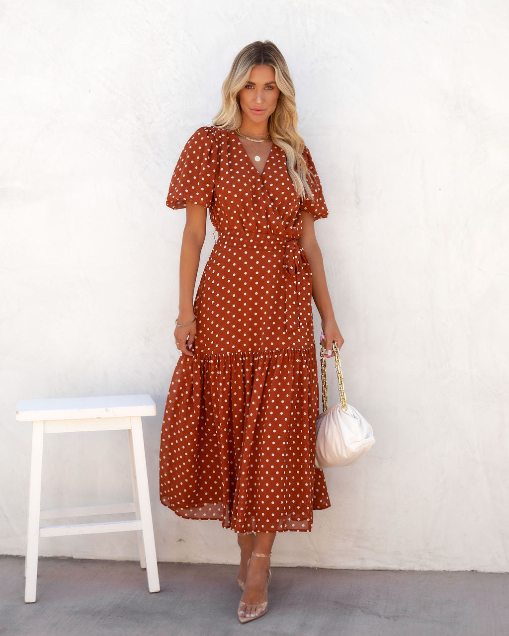 Sandrea Polka Dot Midi Dress - FINAL SALE