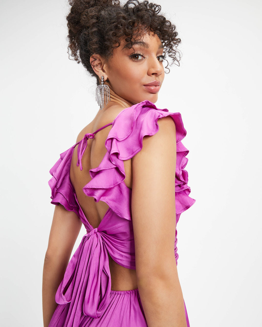 Phantom Chandelier Fringe Drop Earrings - Silver