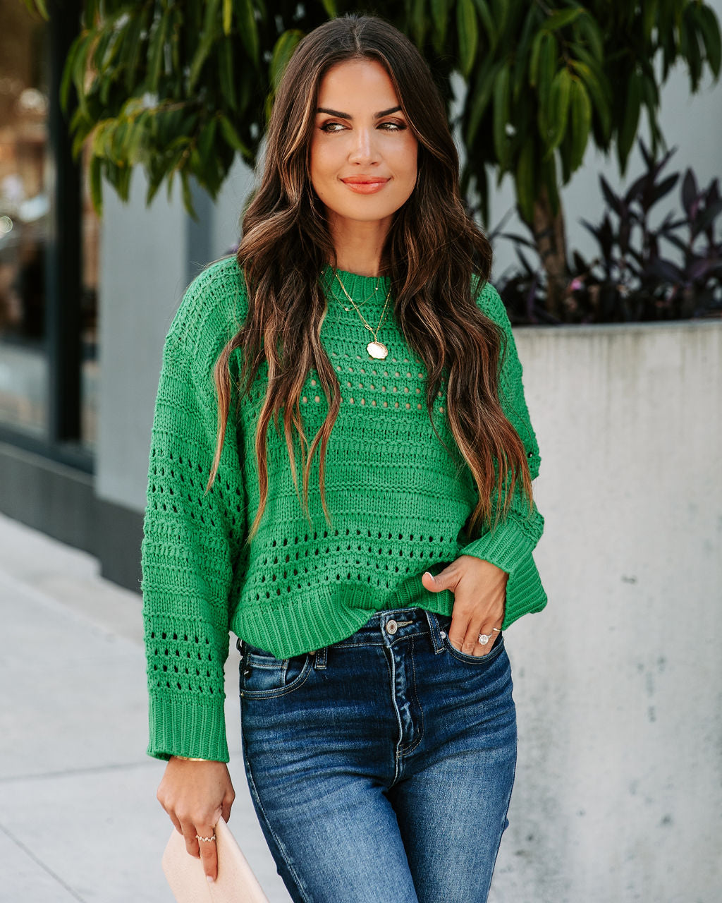 Genny Knit Sweater - Emerald - SALE