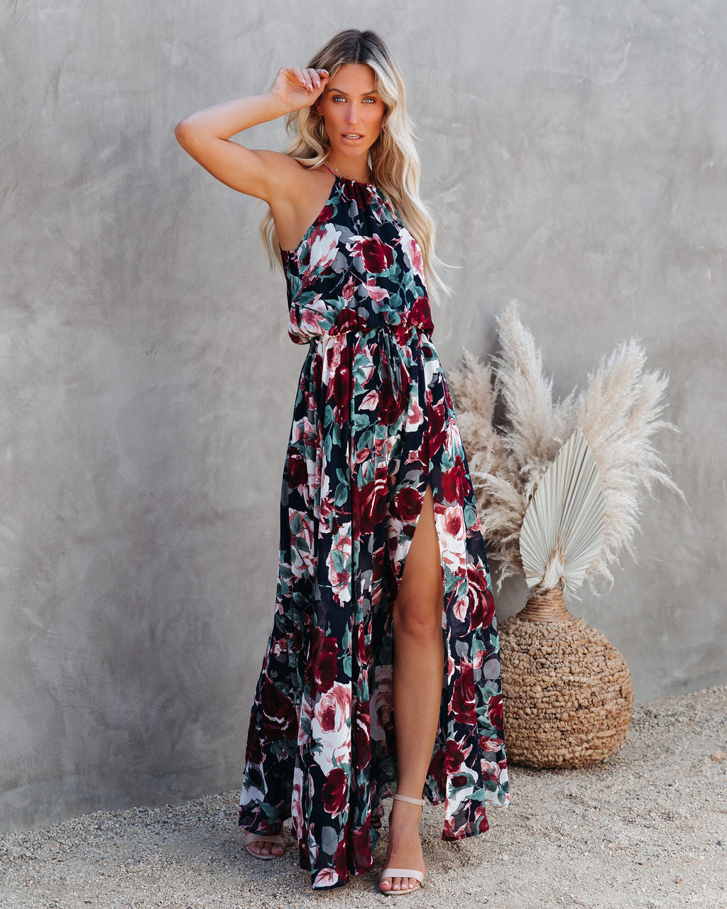 Bloomed Halter Maxi Dress - FINAL SALE