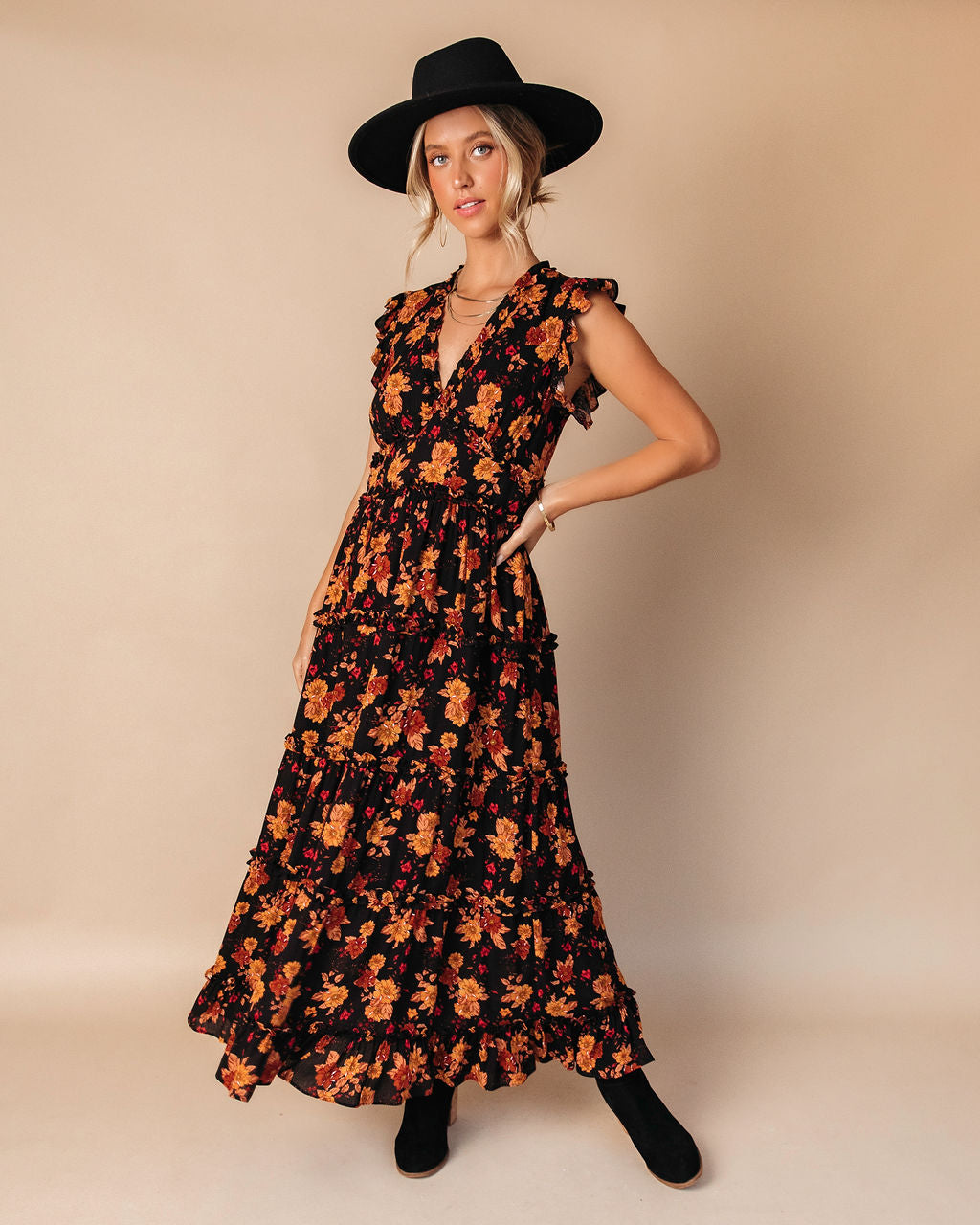 Skye Floral Tiered Maxi Dress