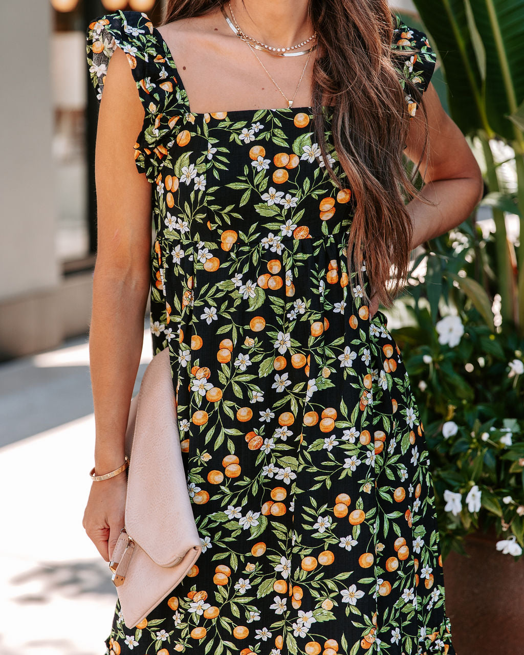 Orchard Ruffle Midi Dress - SALE