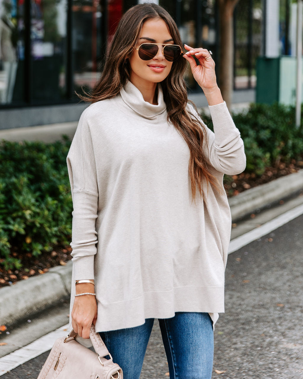 The More The Merrier Cowl Neck Knit Sweater - Grey