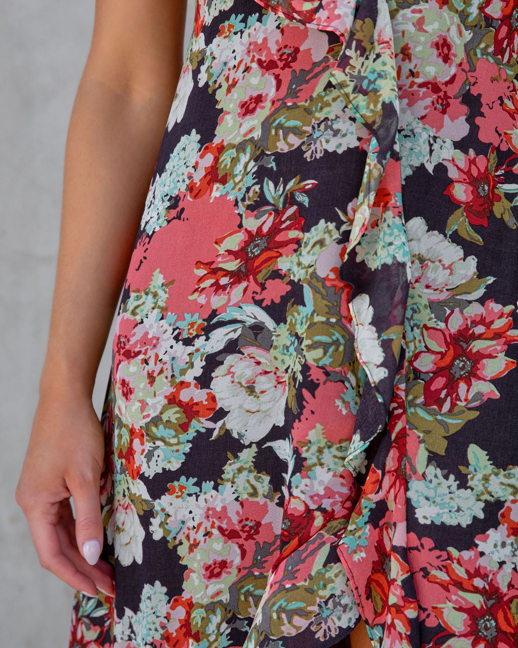 Escamilla Satin Ruffle Maxi Dress - FINAL SALE