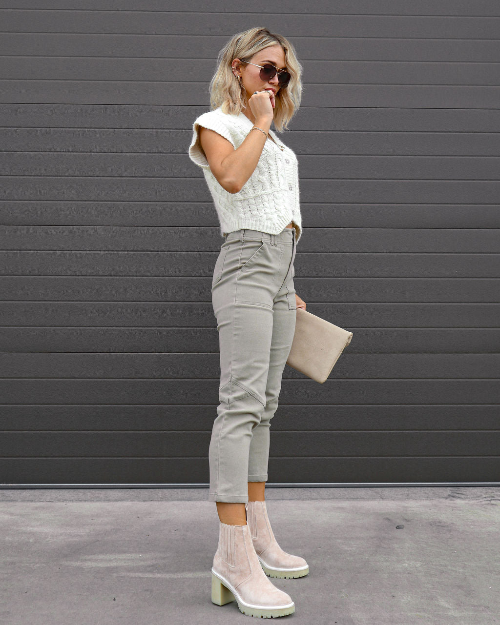 One In A Million Cable Knit Sweater Vest - Ivory