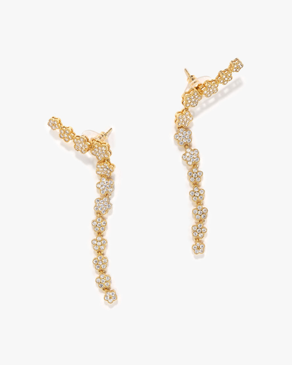 Sarah Floral Drop Earrings - Gold
