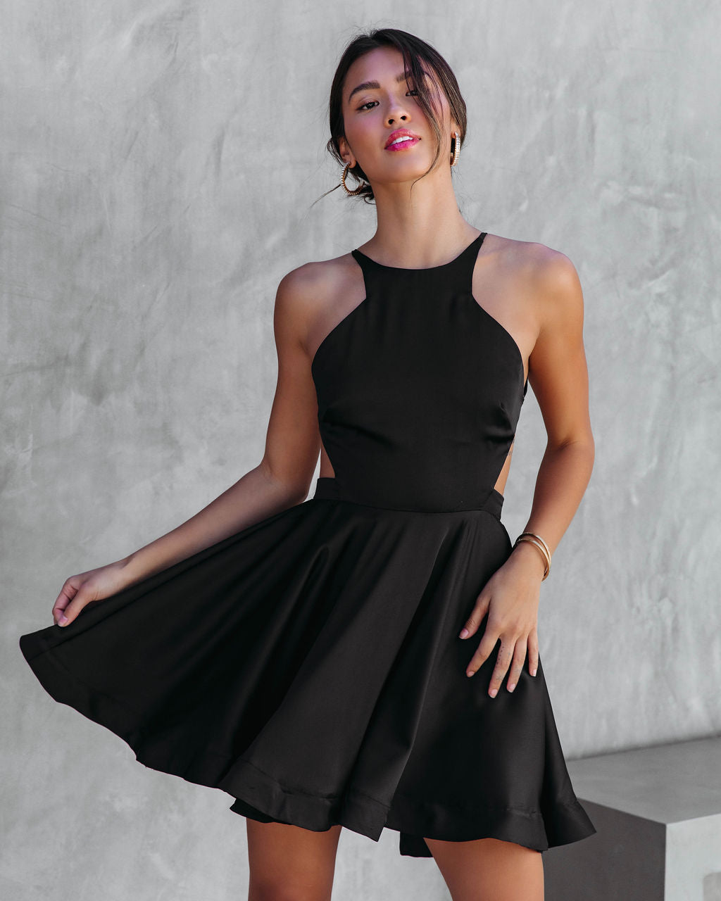 Formal Affairs Back Tie Dress - Black - SALE