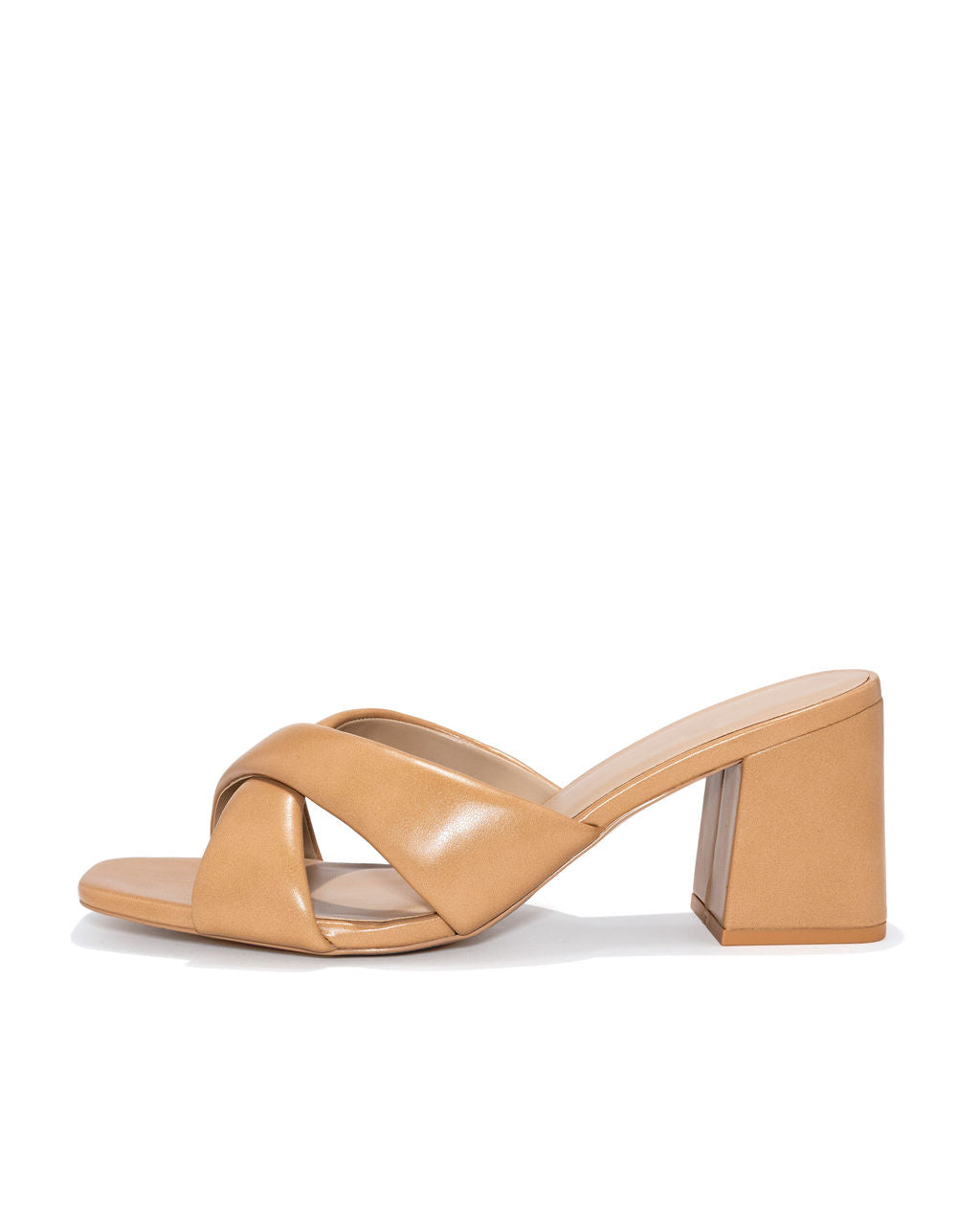 Twiggy Criss Cross Heeled Sandal - Tan - FINAL SALE