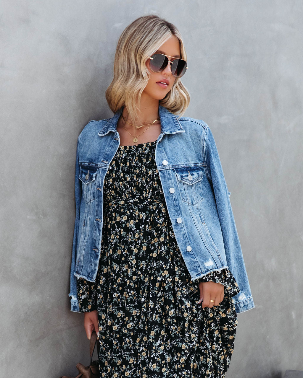 Whimsical Happenings Floral Smocked Midi Dress