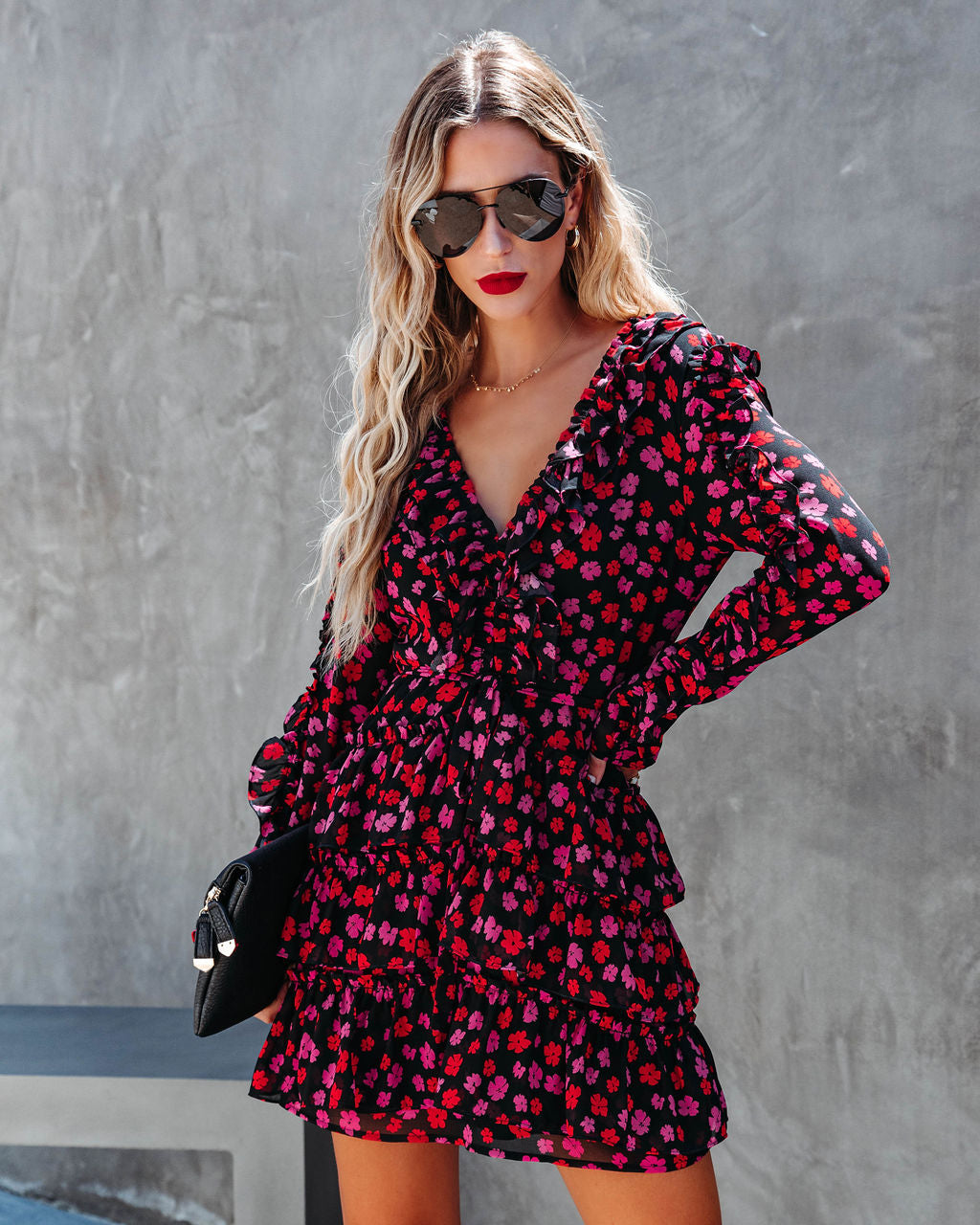 Ambrosia Floral Ruffle Tiered Dress - SALE