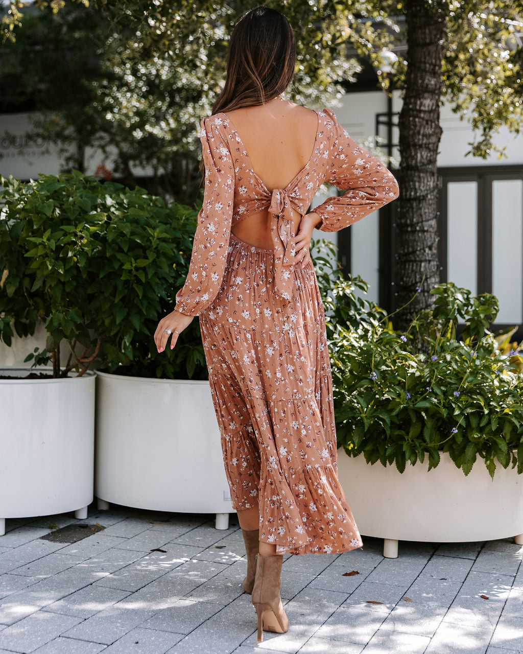 Wherever You Go Floral Midi Dress