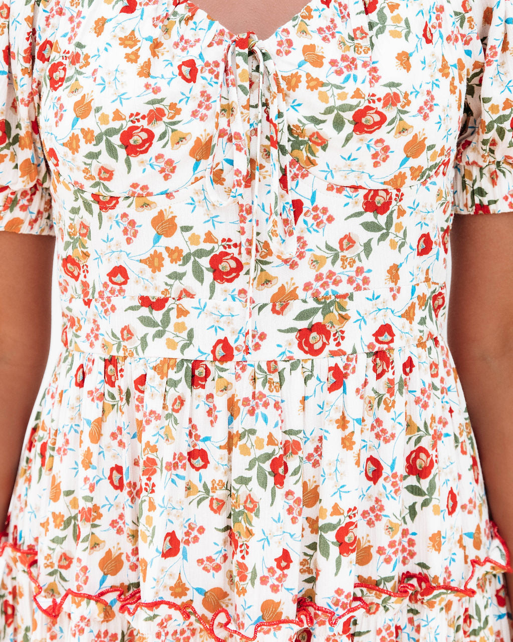 Alessandrini Tiered Floral Mini Dress - FINAL SALE