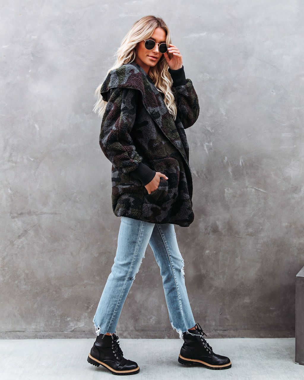 The Coziest Yet Pocketed Cardigan - Camo